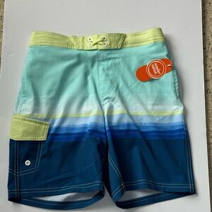 Wonder Nation Boys Blue Swim Trunk set Large (10-12)